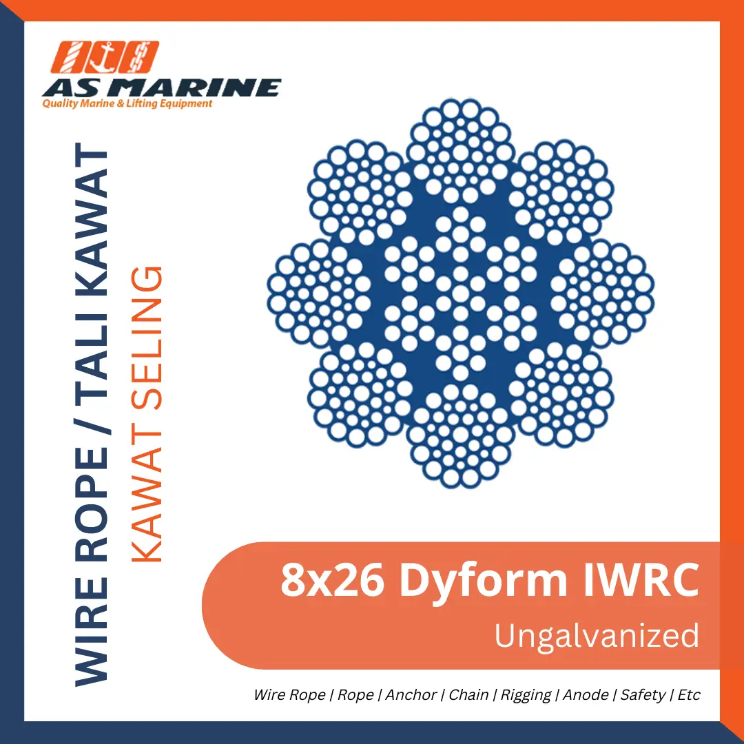 Wire Rope 8x26 Dyform IWRC Ungalvanized